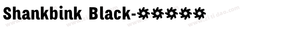 Shankbink Black字体转换